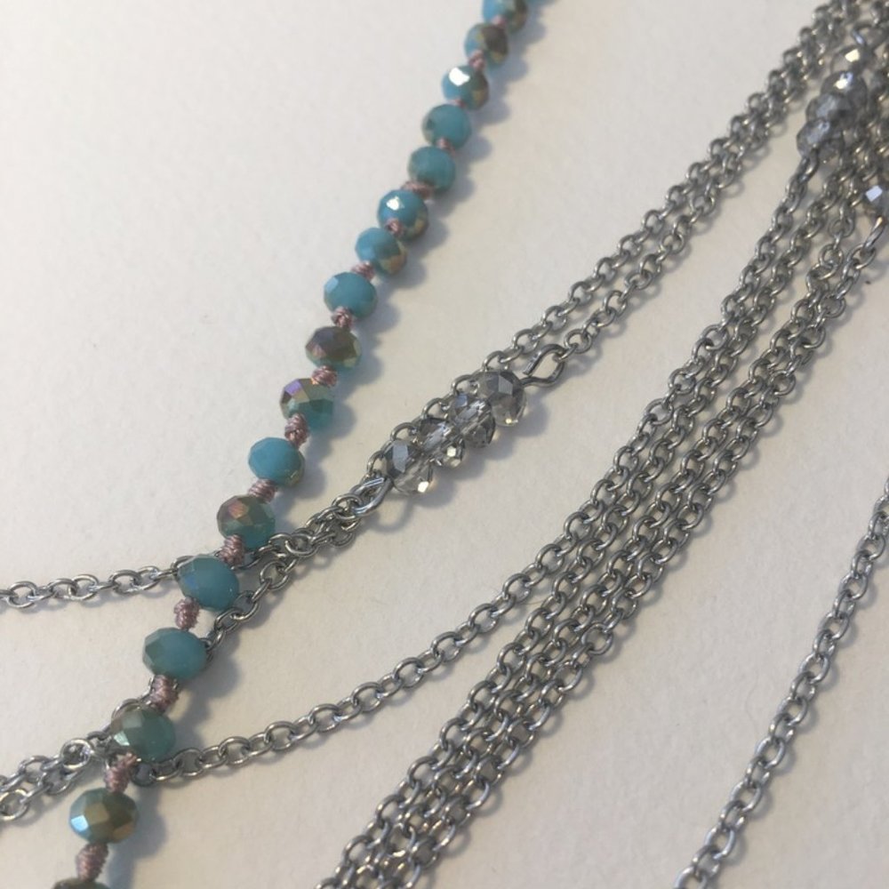 Delicate, Airy, Sparkly Duo Long Length Necklaces